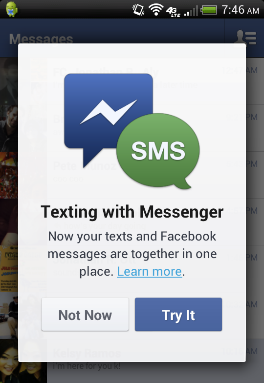 How to Text Message Someone Using Facebook Messenger for Android One