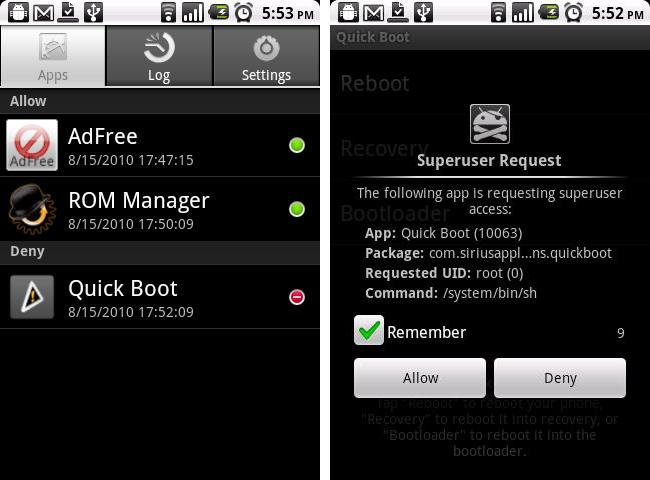 Superuser superuser android app