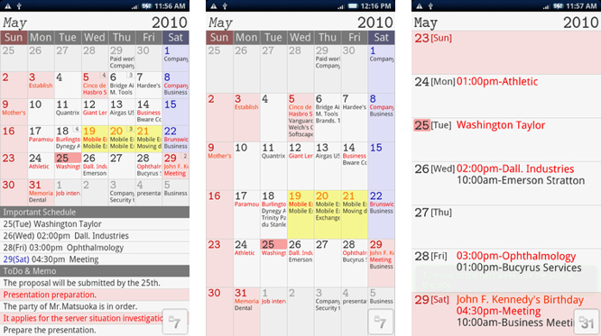 student calendars